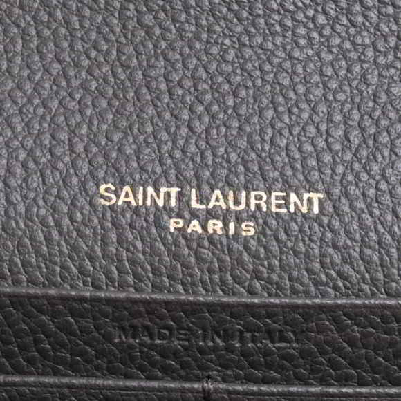 SAINT LAURENT Saint Laurent leather folio long wallet gray ladies - Picture 6 of 10